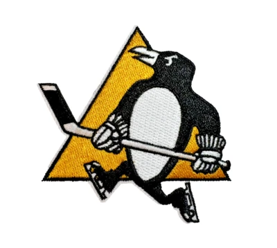 Pittsburgh Penguins NHL Team Logo Embroidered 3in Iron / Sew-On Patch - Image 1 of 3
