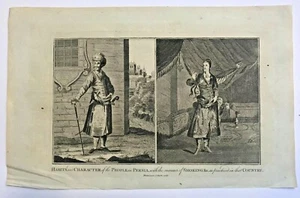 MENSCHEN in PERSIEN um 1780 von BANNERMANN & SCHMIED ANTIK GRAVUR ANSICHT 18. JAHRHUNDERT - Bild 1 von 2