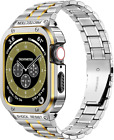 Edelstahl Armband mit Metall-Schutzhülle Für Apple Watch Series 9 8 7 6 5 4 SE