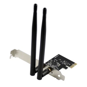 Desktop PCIe Wireless Card Dual Band WiFi Network 1200Mbps WLAN 5.8GHz RTL8812 - Picture 1 of 9