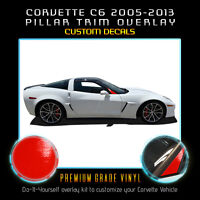 For 2005-2013 Corvette C6 A Pillar Trim L/R Vinyl Overlay Decal Glossy Matte