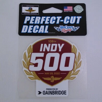 2022 Indianapolis 500 106TH Running Event Collector Perfect Cut Decal - Image 1 of 4