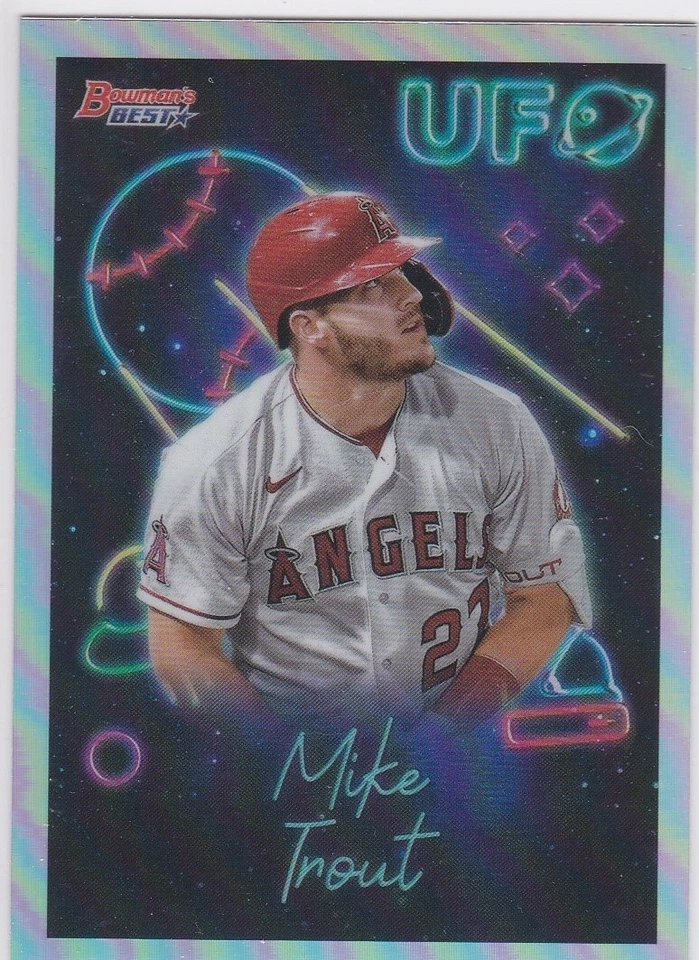 MIKE TROUT 2022 Bowman's Best UFO INSERT Baseball Card LOS ANGELES ANGELS - Image 1 of 2
