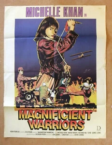 Magnificent Warriors (Michelle Yeoh) Original Kung Fu Hong Kong Movie Poster 80s - Picture 1 of 4