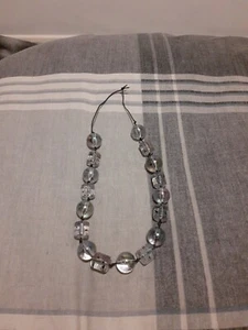 Ladies Clear Beaded Choker Necklace - Picture 1 of 3