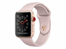 Apple Watch Series 3 42mm Gold Aluminium Case with Pink Sand Sport Band (GPS + Cellular) - (MQK32LL/A)