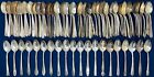 100 Silverplate OVAL SOUP SPOONS Craft Lot SIMPLE Patterns Silverware Flatware