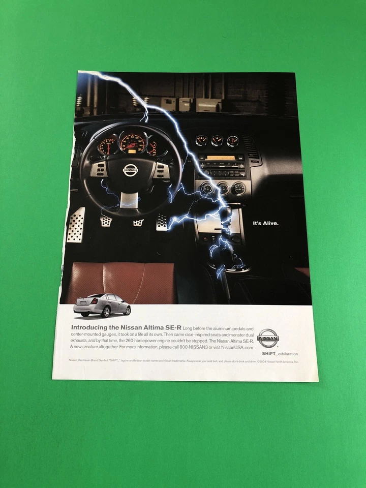 2004 2005 NISSAN ALTIMA SER SE-R ORIGINAL PRINT AD ADVERTISEMENT PRINTED - Image 1 of 1