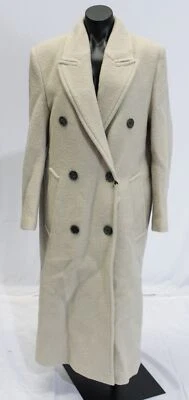 Abrigo para mujer Mango solapa ancha estructurada de lana virgen AR8 Abrigo Byte talla XS Foto 1 de 4