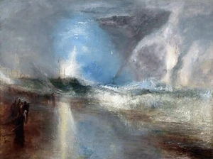 Rockets and Blue Lights Steamboats Painting by Joseph Turner Reproduction - Picture 1 of 3