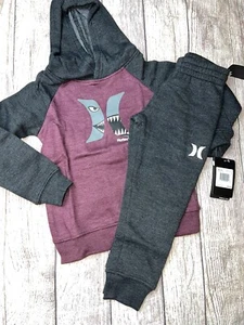 Hurley Size 4 Shark Hoodie Joggers Outfit Set NEW - Picture 1 of 2