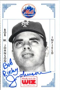 Bob W. Johnson autographed baseball card (New York Mets) 1991 Wiz Mini #204 - Picture 1 of 1