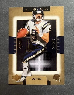 2003 UD Upper Deck Finite #9 Drew Brees Gold /50 SSP - Image 1 of 2