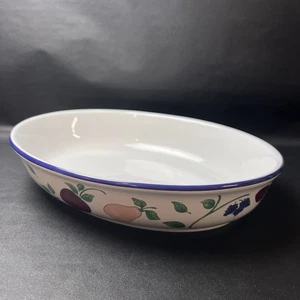 Princess House Exclusive Orchard Medley Fruit Oval Baker Casserole Serving Dish - Picture 1 of 7