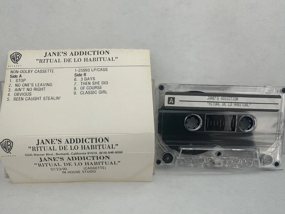 JANE'S ADDICTION-IN HOUSE STUDIO ADVANCE PROMO TAPE RITUAL DE LO HABITUAL - Image 1 of 1