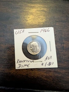 Roosevelt Dime 1966 vz - Bild 1 von 2