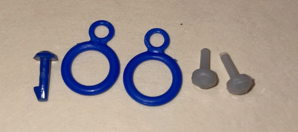 Vintage *Barbie* Blue Round Hoop Earrings & Grey Studs - Image 1 of 1