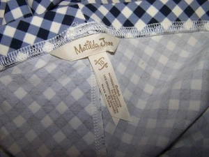 Matilda Jane Leggings Pants Size 10 Blue White Check Yellow Floral Ruffle - Picture 1 of 1