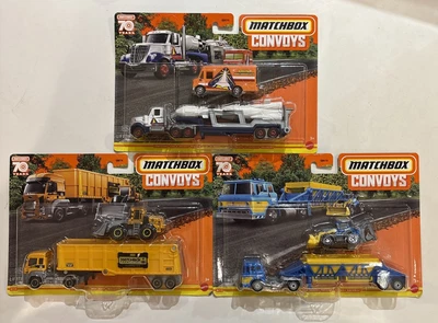 Matchbox- Convoys- 3 Sets, Dump Trailer, Gravel Trailer, Transport Trailer - Image 1 of 4