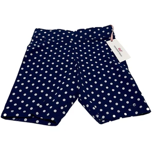 NWT Vineyard Vines Girls' Everyday Bike Short Navy White Polka Dot Medium 10-12 - Picture 1 of 9
