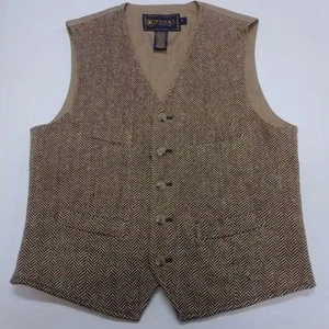 Ralph Lauren Rugby Silk Blend Vest Gilet Brown Size S Used - Picture 1 of 8