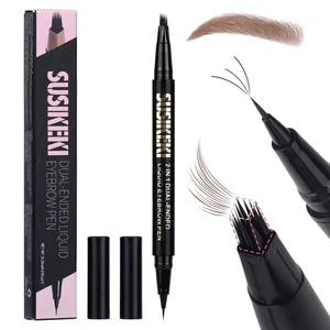 SUSIKEKI Dual Ended Microblading Eyebrow Pen - 2 in 1 Liquid Eyebrow Pencil w... - Picture 1 of 7