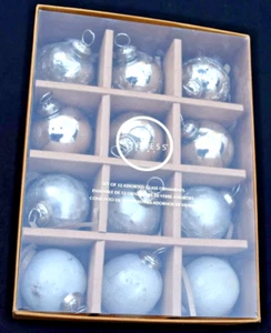 Cypress Home Holiday Christmas Glass Ornaments Set of 12 - Picture 1 of 11