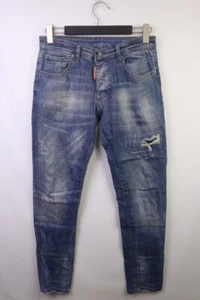 Dsquared2 Blue Denim Cotton 5-Pockets Skinny Leg Distressed Medium Wash Jeans 42 - Picture 1 of 19