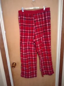 Pantaloni da salotto a quadri Croft & Barrow unisex in flanella rossa spazzolata - taglia XL - Foto 1 di 3