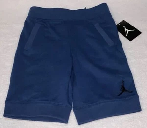 NIKE Jordan Jumpman French Terry Blue Basketball Shorts NEW Youth Boys Sz 4 5 6 - Picture 1 of 3