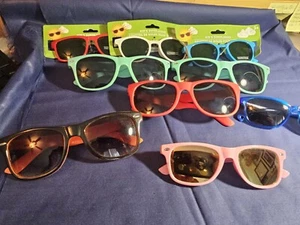 NEW 9 Pairs Of Unisex Fun & Colorful Sunglasses - Picture 1 of 3