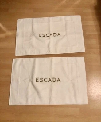 Escada Duschvorleger Badvorleger Badematte Badteppich 80x50 cm Weiss Neu 2 Stück - Bild 1 von 3
