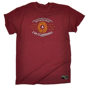 Rock Climbing Aa I May Look Like Im Listeni - Mens Funny Novelty T-Shirt Tshirts - Picture 1 of 10