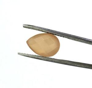 Natural Peach Moonstone Pear Briolette Cut Loose Gemstones 4x6mm To 6x9mm