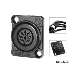1 pieza Panel de audio tipo D montaje de 6 pines zócalo cabeza redonda 8 núcleos base DIN ASLS-8 - Imagen 1 de 8