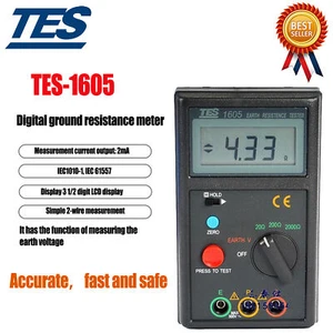 TES-1605 Misurazione della Tensione di Terra,Tester di Resistenza Terra,Tester di Terra - Foto 1 di 5