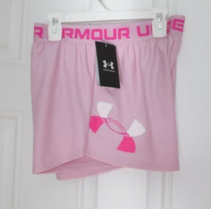 NEW YOUTH GIRLS UNDER ARMOUR PLAY UP KNIT SHORTS LARGE XL SEE COLORS - Picture 1 of 13