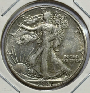 1941-S United States ½ Dollar "Walking Liberty Half" 0.900 Silver Coin - Picture 1 of 3