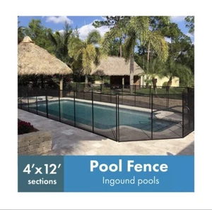 WaterWarden Pool Fence 4’ x 12’, Removable Child Safety Pool Fencing, Easy DI... - Picture 1 of 16