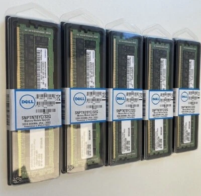 NEW Dell SNPTN78YC/32G A9781929 32GB DDR4 PC4-2666V ECC RDIMM Server RAM Memory - Image 1 of 3