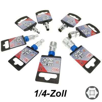 BGS TECHNIC Stecknuss 6-kant Nuss 1/4-Zoll (6,4mm) 3.5-14mm BGS Steckschlüssel -nach Wahl-