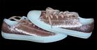 Converse Allover Coated Rosy Pink Sparkle Glitter Ox Sneakers Shoes JR's 6 NWOT