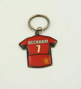 Manchester United David Beckham #7 Metal Keyring Vintage - Picture 1 of 3