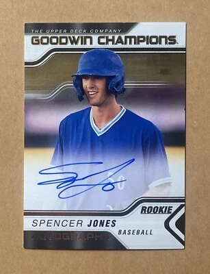 2023 UD Goodwin Champions #A-SJ Spencer Jones Rookie Autograph RC Auto Yankees - Image 1 of 2