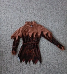 Scarecrow Costume Wizard of Oz Sz 6-8 Slip On Burlap Collar Halloween Theater - Picture 1 of 7