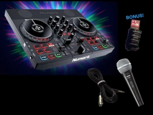 Party Mix Live DJ CONTROLLER W/ BUILT-IN LIGHT SHOW & SPEAKERS + MICROPHONE - Picture 1 of 7