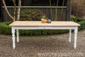 Tisch Esstisch Massivholz Landhaustisch Esszimmer 250 cm mod.03 weiss/natur Neu