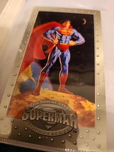 Superman 1994 Skybox Man of Steel Platinum Series Promo SP1 is 4 3/4 x 2 1/2 - Bild 1 von 12