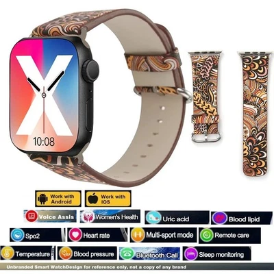 Smart Watch Bluetooth Heart Rate Blood Oxygen/Pressure Monitor Fitness Tracker - Image 1 of 4