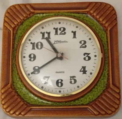 Küchenuhr, Wanduhr, Antik viereckig von Atlanta - Bild 1 von 2